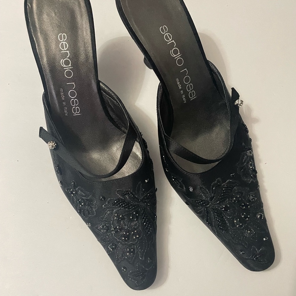 Black Sergio Rossi heels size 6